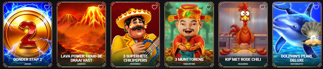De spelcatalogus van Winzoria Casino
